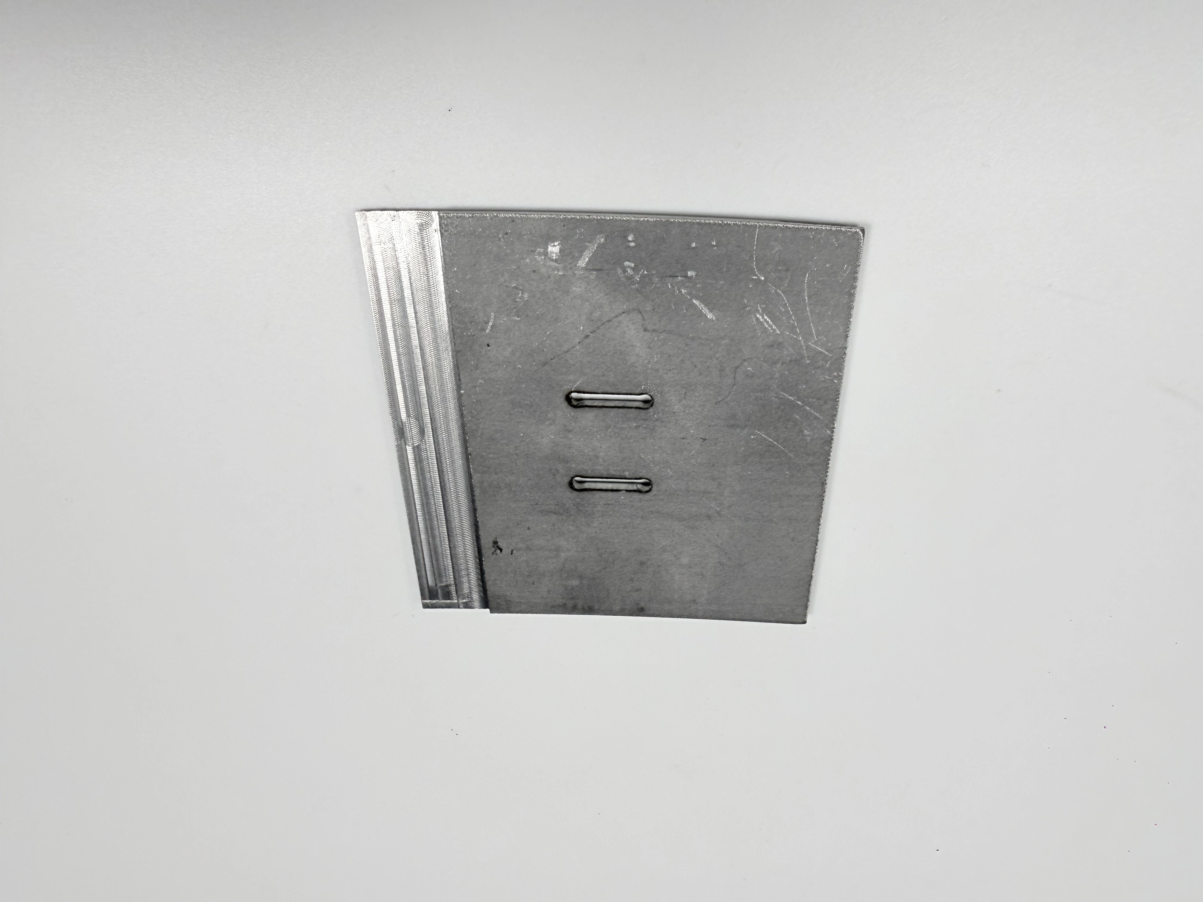 The same flat milled plate viewed from an alternate angle